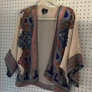 Anthropologie Multicolor Boho Kimono Blouse